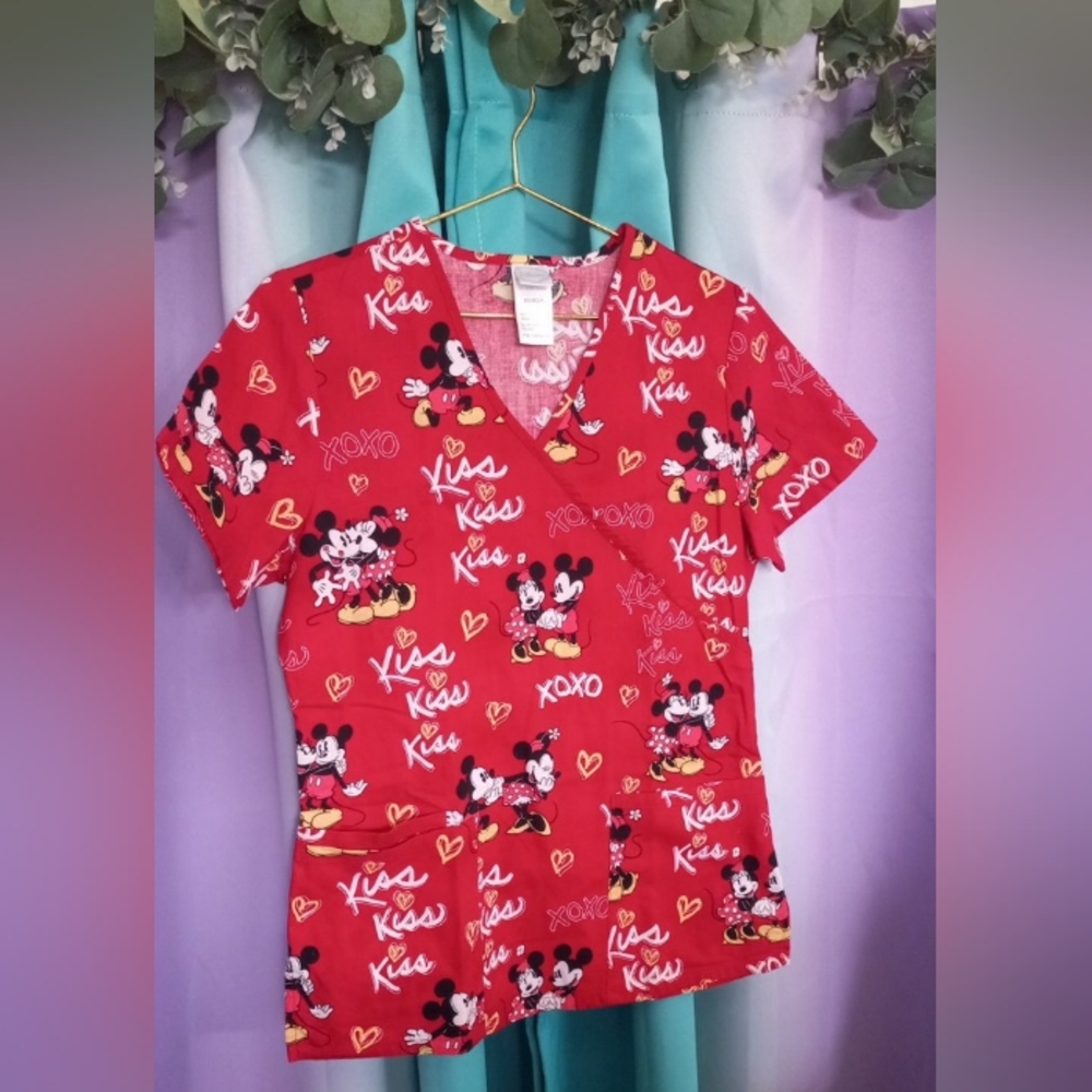 Disney Mickie Mouse Nurse Scrub Top
